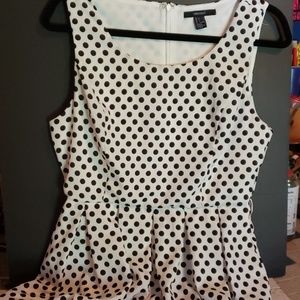 Forever 21 black and white polka dot dress